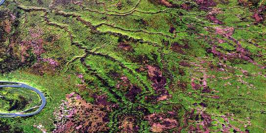 Wolverine River Satellite Map 084F10 at 1:50,000 scale - National Topographic System of Canada (NTS) - Orthophoto