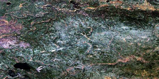 Burnt Lakes Satellite Map 084H05 at 1:50,000 scale - National Topographic System of Canada (NTS) - Orthophoto