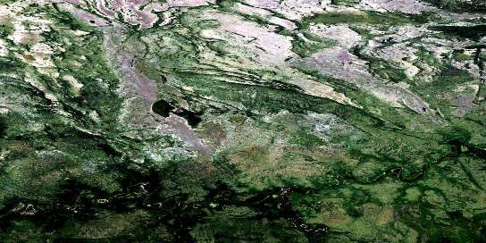 Lake Dene Satellite Map 084I06 at 1:50,000 scale - National Topographic System of Canada (NTS) - Orthophoto