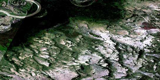 Stovel Lake Satellite Map 084I11 at 1:50,000 scale - National Topographic System of Canada (NTS) - Orthophoto