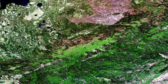 Pakwanutik River Satellite Map 084J16 at 1:50,000 scale - National Topographic System of Canada (NTS) - Orthophoto