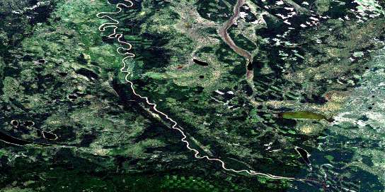 Air photo: Basset Lake Satellite Image map 084L08 at 1:50,000 Scale