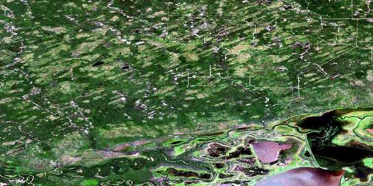 Vardie River Satellite Map 084L14 at 1:50,000 scale - National Topographic System of Canada (NTS) - Orthophoto