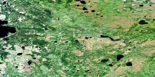 Pert Lake Satellite Map 084M09 at 1:50,000 scale - National Topographic System of Canada (NTS) - Orthophoto