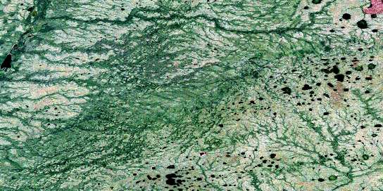 Lake May Satellite Map 084M13 at 1:50,000 scale - National Topographic System of Canada (NTS) - Orthophoto