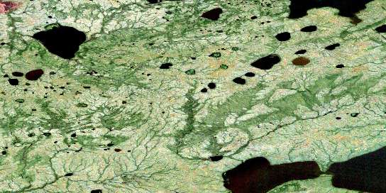 Creighton Lake Satellite Map 084M14 at 1:50,000 scale - National Topographic System of Canada (NTS) - Orthophoto