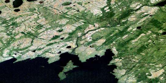 Kirkness Island Satellite Map 084M15 at 1:50,000 scale - National Topographic System of Canada (NTS) - Orthophoto