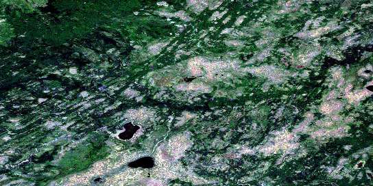 Russet Creek Satellite Map 084N05 at 1:50,000 scale - National Topographic System of Canada (NTS) - Orthophoto