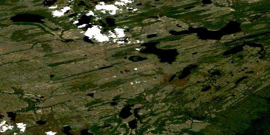 Esk Lake Satellite Map 084N13 at 1:50,000 scale - National Topographic System of Canada (NTS) - Orthophoto