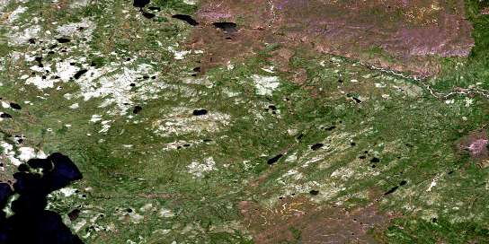 No Title Satellite Map 084O01 at 1:50,000 scale - National Topographic System of Canada (NTS) - Orthophoto