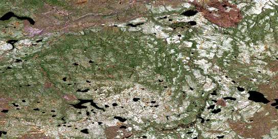 Cladonia Lake Satellite Map 084O06 at 1:50,000 scale - National Topographic System of Canada (NTS) - Orthophoto