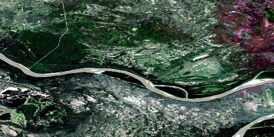 Air photo: Square Lake Satellite Image map 084P01 at 1:50,000 Scale