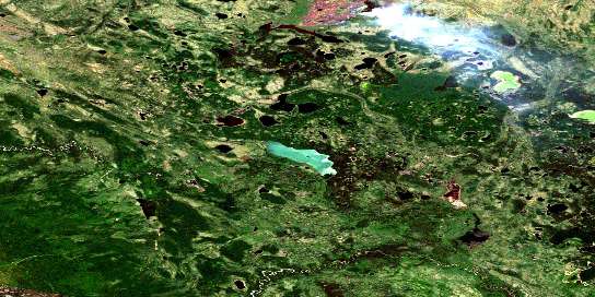 Air photo: Bowhay Lake Satellite Image map 084P05 at 1:50,000 Scale