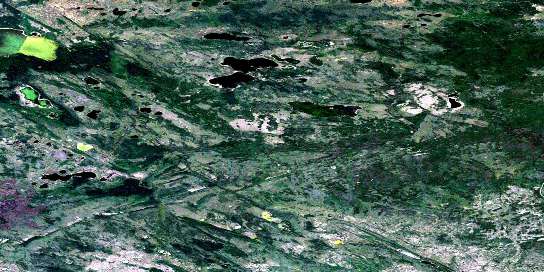 No Title Satellite Map 084P07 at 1:50,000 scale - National Topographic System of Canada (NTS) - Orthophoto