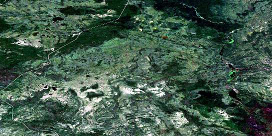 Pierre Lake Satellite Map 084P08 at 1:50,000 scale - National Topographic System of Canada (NTS) - Orthophoto