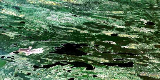 Conibear Lake Satellite Map 084P11 at 1:50,000 scale - National Topographic System of Canada (NTS) - Orthophoto