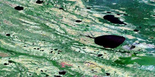 Air photo: Thultue Lake Satellite Image map 084P12 at 1:50,000 Scale