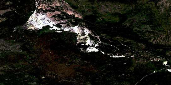 Air photo: Brine Creek Satellite Image map 084P16 at 1:50,000 Scale