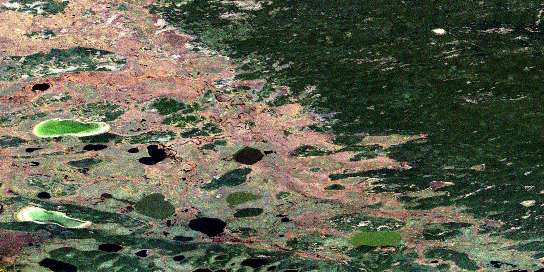 Skillet Lake Satellite Map 085B01 at 1:50,000 scale - National Topographic System of Canada (NTS) - Orthophoto