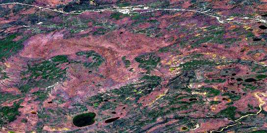 Birch Satellite Map 085B11 at 1:50,000 scale - National Topographic System of Canada (NTS) - Orthophoto
