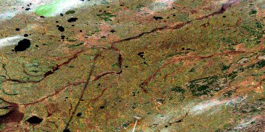No Title Satellite Map 085C01 at 1:50,000 scale - National Topographic System of Canada (NTS) - Orthophoto