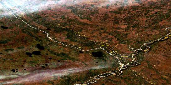 Air photo: Escarpment Lake Satellite Image map 085C09 at 1:50,000 Scale