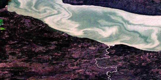 Kakisa Lake Satellite Map 085C13 at 1:50,000 scale - National Topographic System of Canada (NTS) - Orthophoto