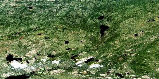 Spawn Lake Satellite Map 085D01 at 1:50,000 scale - National Topographic System of Canada (NTS) - Orthophoto