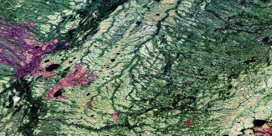 No Title Satellite Map 085D04 at 1:50,000 scale - National Topographic System of Canada (NTS) - Orthophoto