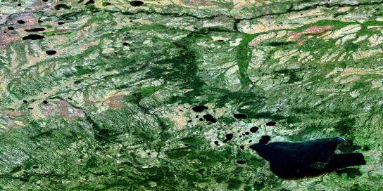 Air photo: Dogface Lake Satellite Image map 085D06 at 1:50,000 Scale
