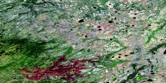 Redknife Hills Satellite Map 085D12 at 1:50,000 scale - National Topographic System of Canada (NTS) - Orthophoto