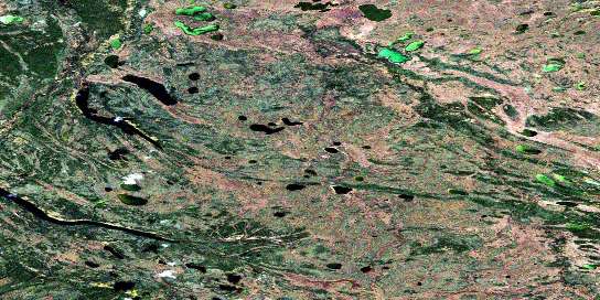 Redknife Lakes Satellite Map 085D13 at 1:50,000 scale - National Topographic System of Canada (NTS) - Orthophoto