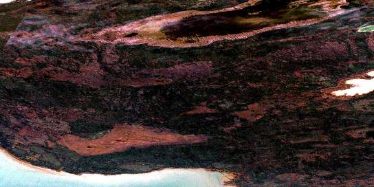 Air photo: Boulogne Lake Satellite Image map 085F08 at 1:50,000 Scale