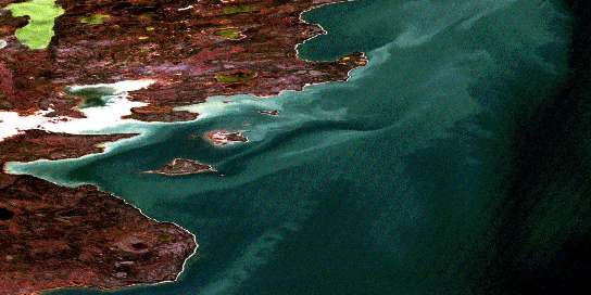 South Cranberry Island Satellite Map 085G05 at 1:50,000 scale - National Topographic System of Canada (NTS) - Orthophoto
