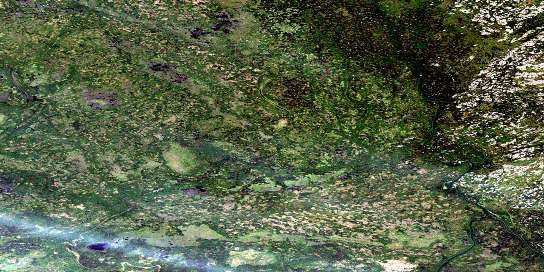 Rat River Satellite Map 085H02 at 1:50,000 scale - National Topographic System of Canada (NTS) - Orthophoto