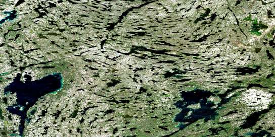 Buckham Lake Satellite Map 085I07 at 1:50,000 scale - National Topographic System of Canada (NTS) - Orthophoto