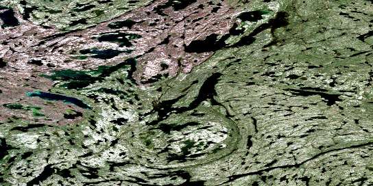 Tumpline Lake Satellite Map 085I10 at 1:50,000 scale - National Topographic System of Canada (NTS) - Orthophoto