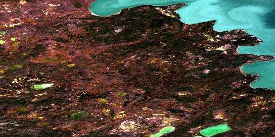 Air photo: Mciver Bay Satellite Image map 085J03 at 1:50,000 Scale