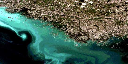 Air photo: Ptarmigan Point Satellite Image map 085J07 at 1:50,000 Scale