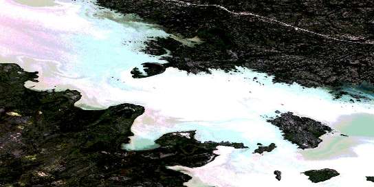 Air photo: Waite Island Satellite Image map 085J12 at 1:50,000 Scale