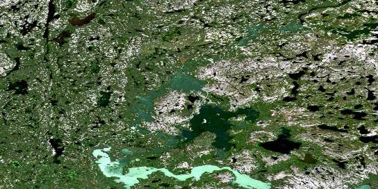 Strutt Lake Satellite Map 085N08 at 1:50,000 scale - National Topographic System of Canada (NTS) - Orthophoto