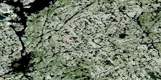 Bigspruce Lake Satellite Map 085O12 at 1:50,000 scale - National Topographic System of Canada (NTS) - Orthophoto