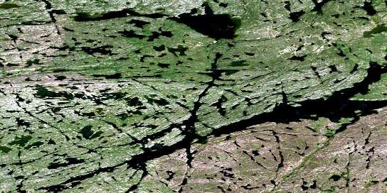 Ghost Lake Satellite Map 085O14 at 1:50,000 scale - National Topographic System of Canada (NTS) - Orthophoto