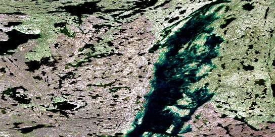 Gordon Lake Satellite Map 085P03 at 1:50,000 scale - National Topographic System of Canada (NTS) - Orthophoto