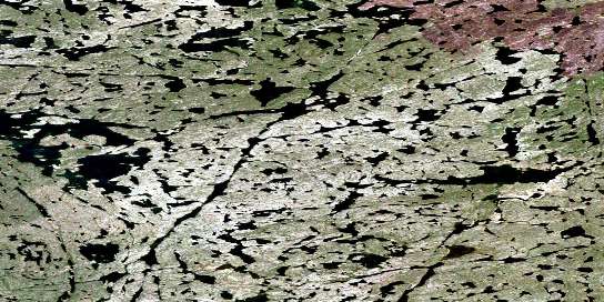 Denis Lake Satellite Map 085P07 at 1:50,000 scale - National Topographic System of Canada (NTS) - Orthophoto