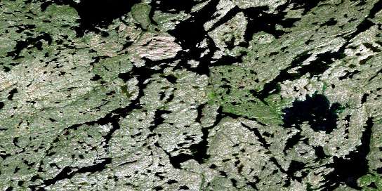 Ranji Lake Satellite Map 086B03 at 1:50,000 scale - National Topographic System of Canada (NTS) - Orthophoto