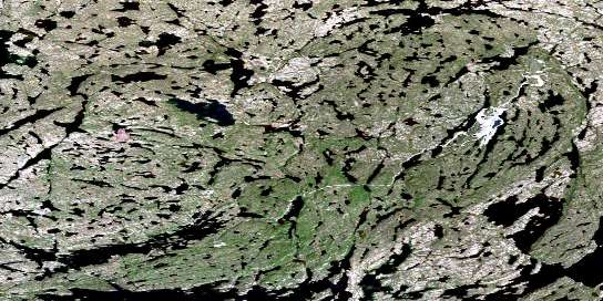 Chalco Lake Satellite Map 086B06 at 1:50,000 scale - National Topographic System of Canada (NTS) - Orthophoto