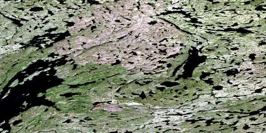Strachan Lake Satellite Map 086B07 at 1:50,000 scale - National Topographic System of Canada (NTS) - Orthophoto