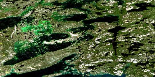 Rae Lake Satellite Map 086C03 at 1:50,000 scale - National Topographic System of Canada (NTS) - Orthophoto