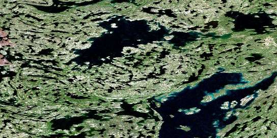 Ingray Lake Satellite Map 086C08 at 1:50,000 scale - National Topographic System of Canada (NTS) - Orthophoto